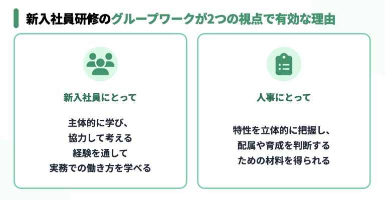 新入社員研修のグループワークが2つの視点で有効な理由